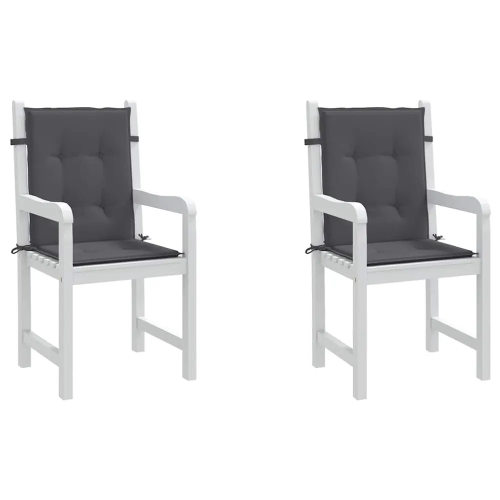 Almofadões cadeira encosto baixo 2pcs tecido riscas azul/branco