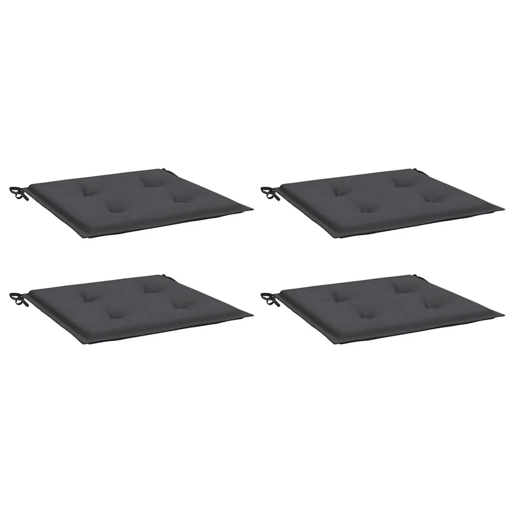 Almofadões para cadeira 2pcs 50x50x3 cm tecido riscas azul/branco