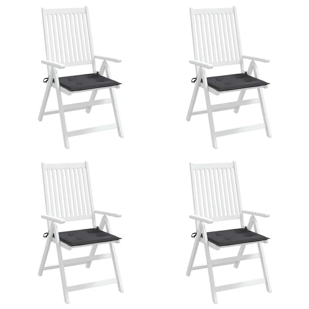 Almofadões para cadeira 2pcs 50x50x3 cm tecido riscas azul/branco