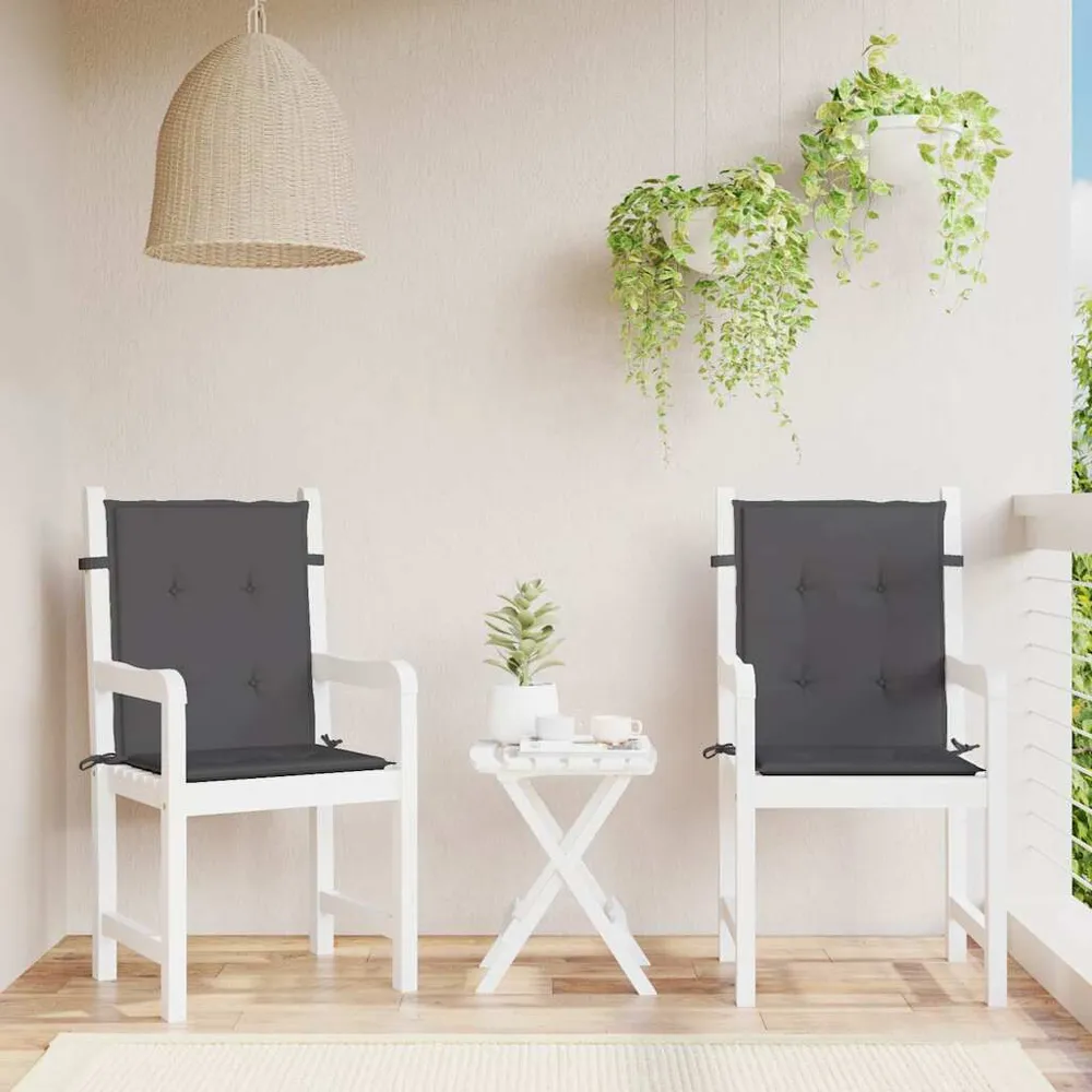 Almofadões para cadeira de encosto baixo 2 pcs tecido turquesa