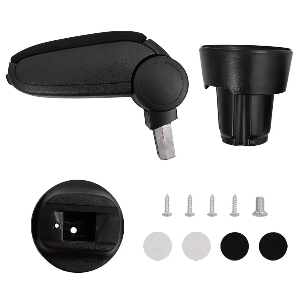 Apoio de braço para carro 13x33x(33-49) cm ABS preto