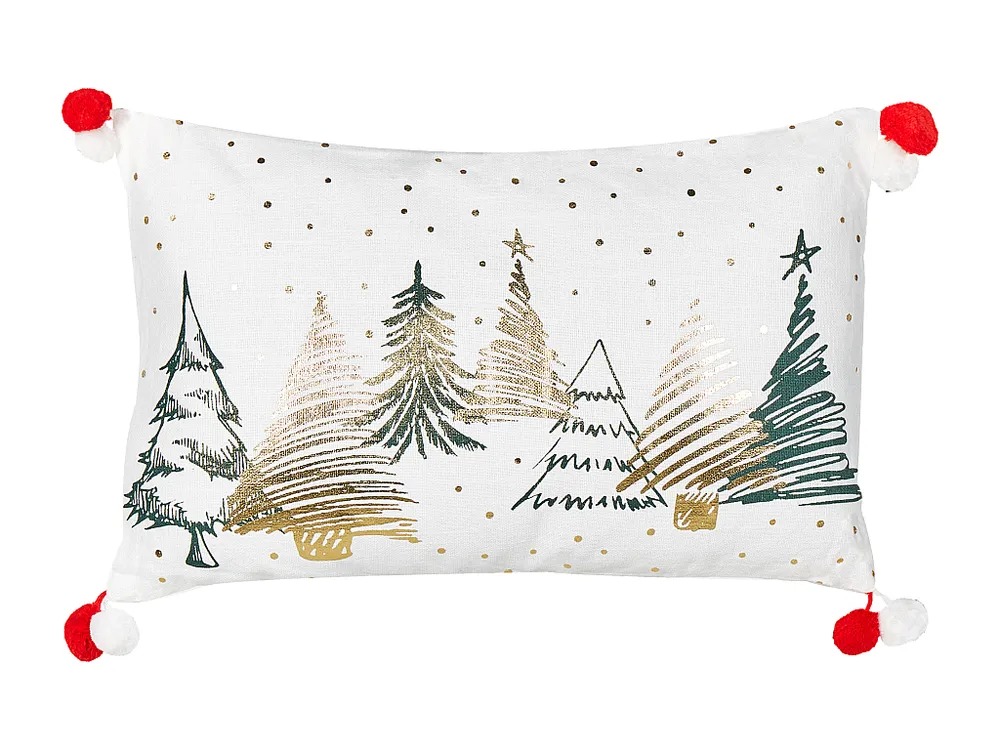 Conjunto de 2 almofadas decorativas em algodão branco 30 x 50 cm ANREDERA