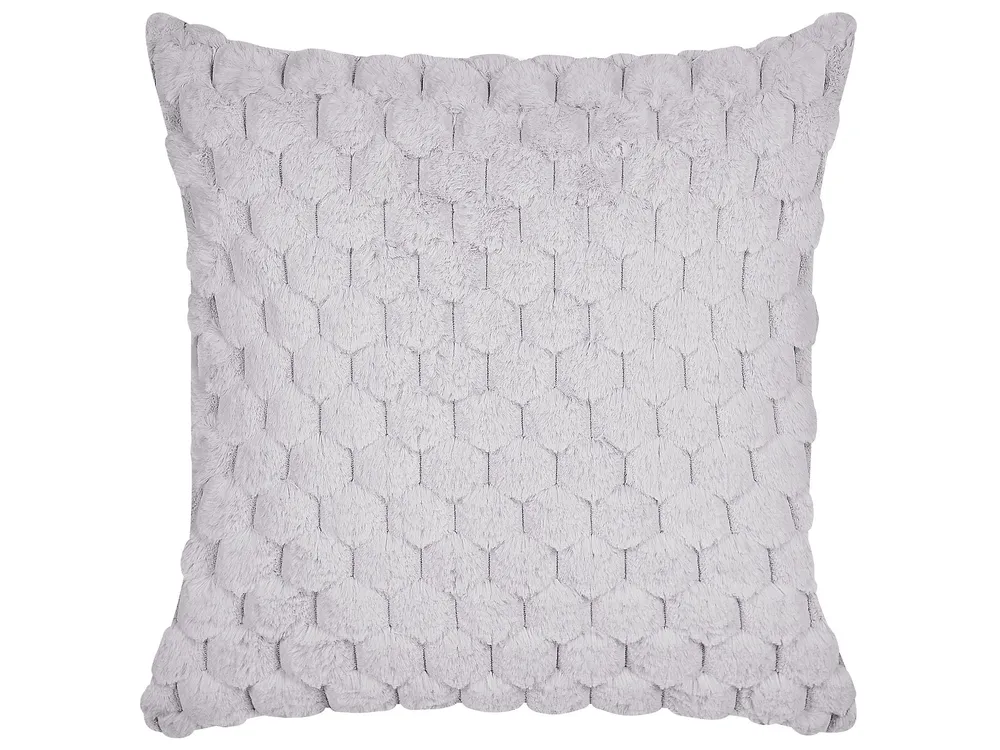 Conjunto de 2 almofadas decorativas cinzento óbvio 43 x 43 cm PURSLANE