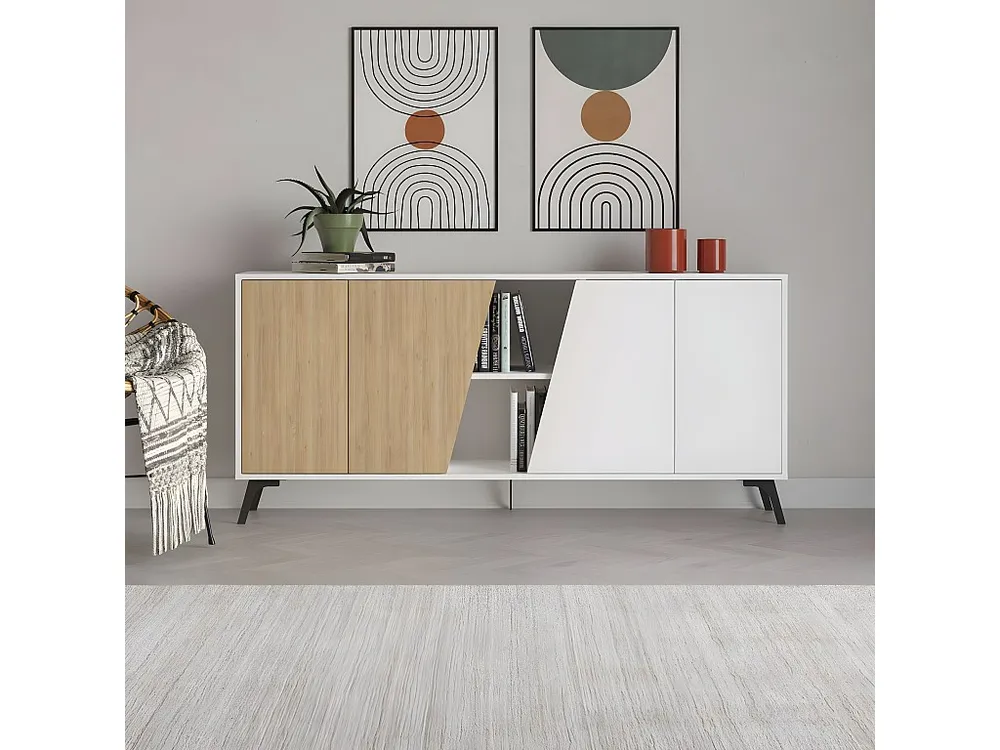 Consola Fiona 180 cm Branco - Carvalho