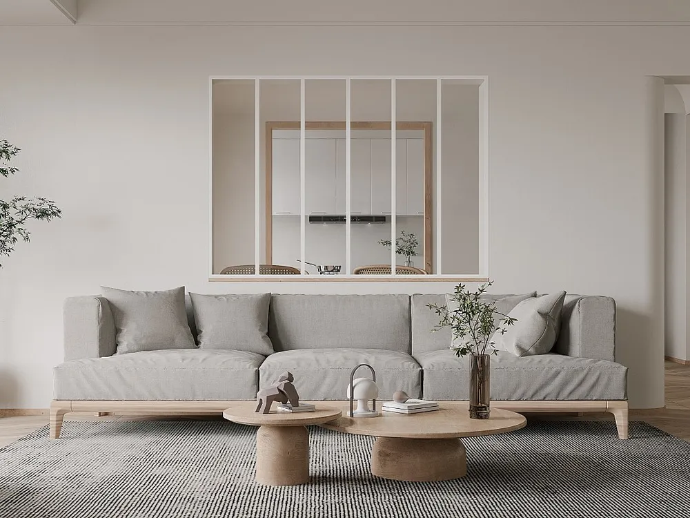 Divisória atelier alumínio termolacado 180x130 branco BAYVIEW