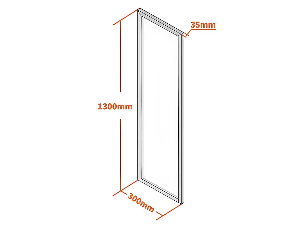 Divisória de vidro em alumínio termolacado 30 x 130 cm preto BAYVIEW