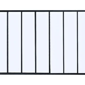 Divisória de vidro em alumínio termolacado 210x105 cm preto BAYVIEW