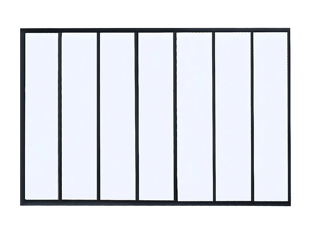 Divisória de vidro em alumínio termolacado 210x105 cm preto BAYVIEW