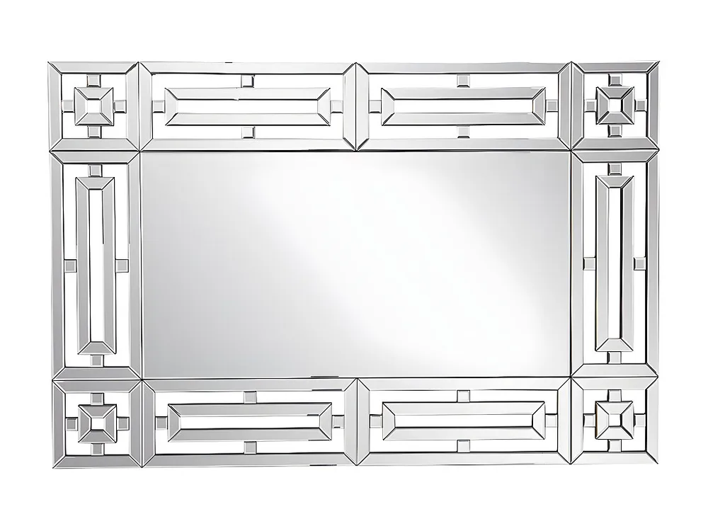Espelho de parede desestruturado em inox - C 120 x 80 cm - Prateado - LOAYE