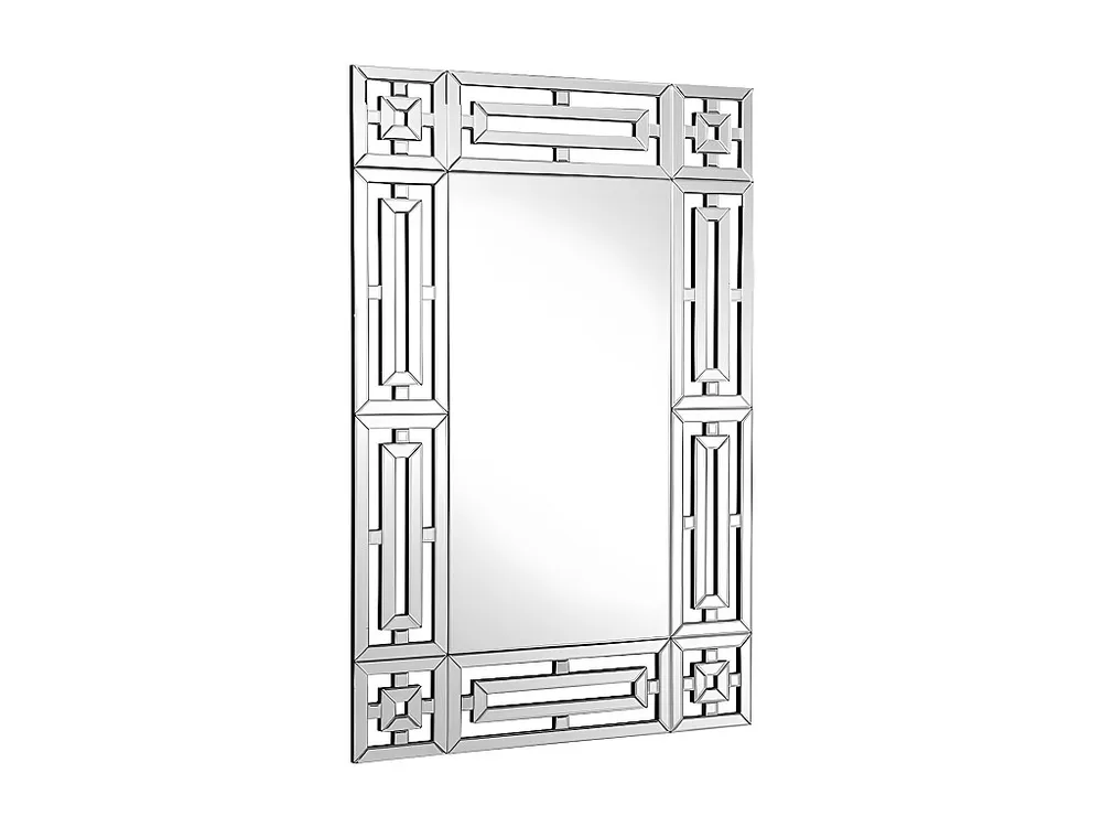 Espelho de parede desestruturado em inox - C 120 x 80 cm - Prateado - LOAYE