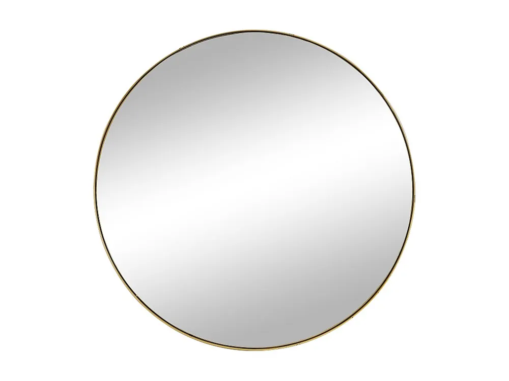 Espelho de parede redondo em metálico - D.80 cm - Dourado - JAFFREL
