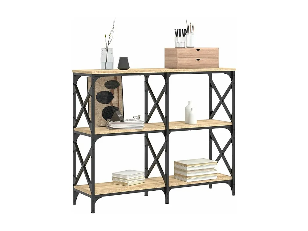 Mesa consola 100x28x80,5cm derivados de madeira carvalho sonoma