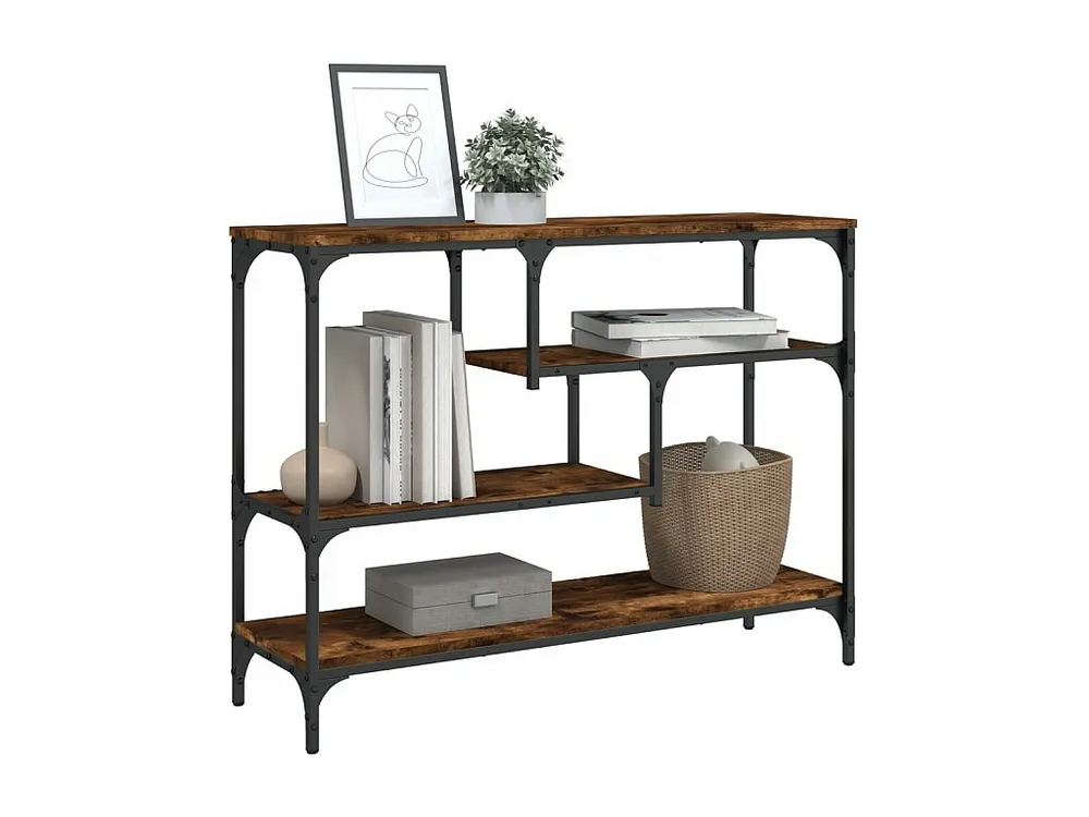 Mesa consola 100x30x75 cm derivados de madeira carvalho fumado
