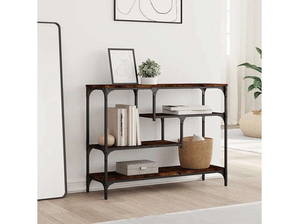 Mesa consola 100x30x75 cm derivados de madeira carvalho fumado