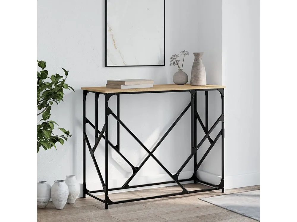 Mesa consola 100x40x80 cm derivados de madeira carvalho sonoma