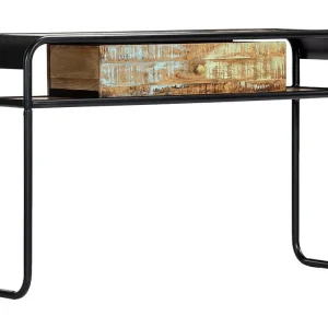 Mesa consola 118x30x75 cm madeira recuperada maciç