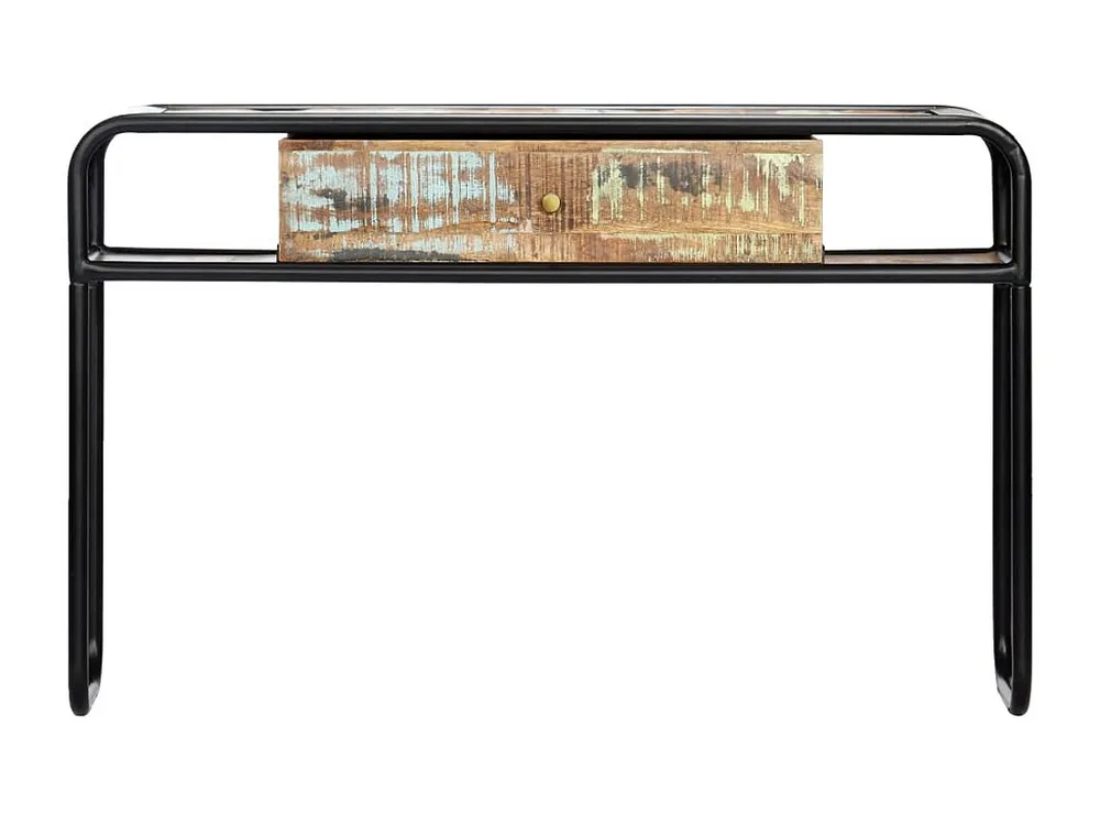 Mesa consola 118x30x75 cm madeira recuperada maciç