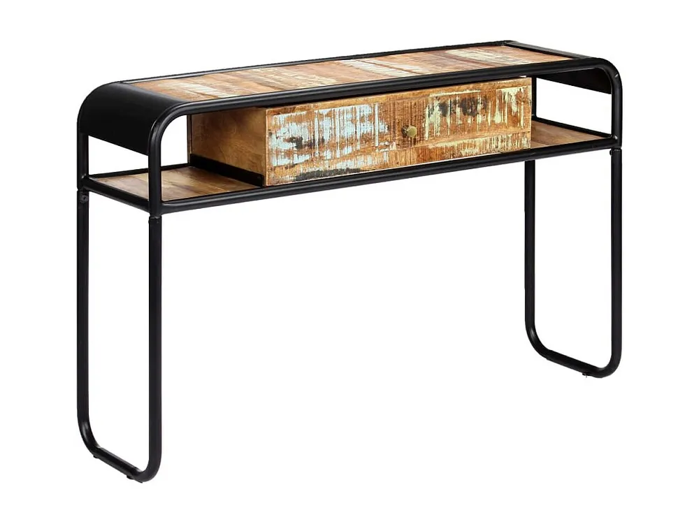 Mesa consola 118x30x75 cm madeira recuperada maciç