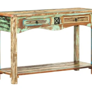 Mesa consola 120x40x75 cm madeira recuperada maciç