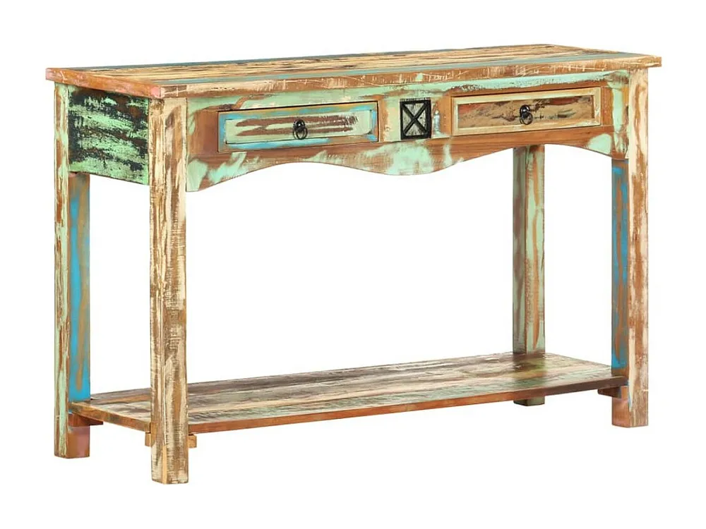 Mesa consola 120x40x75 cm madeira recuperada maciç