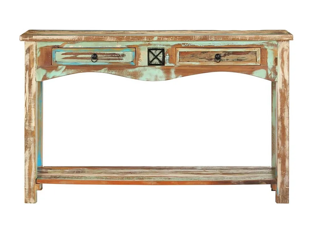 Mesa consola 120x40x75 cm madeira recuperada maciç