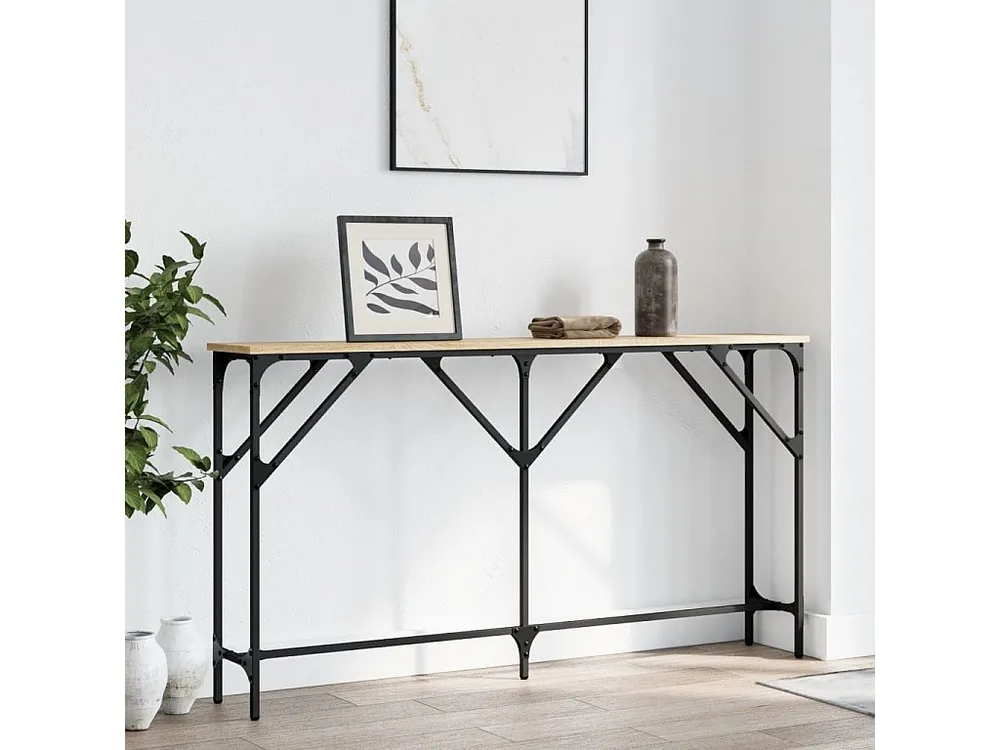 Mesa consola 140x23x75 cm derivados de madeira carvalho sonoma