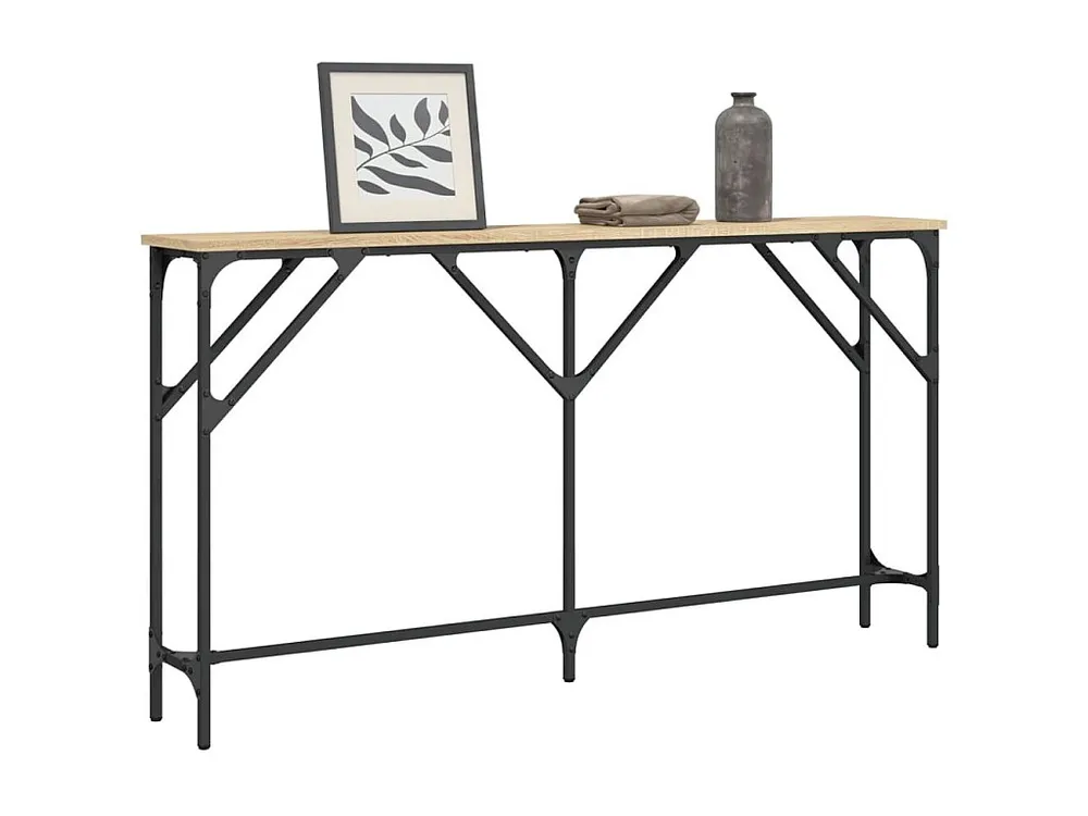 Mesa consola 140x23x75 cm derivados de madeira carvalho sonoma
