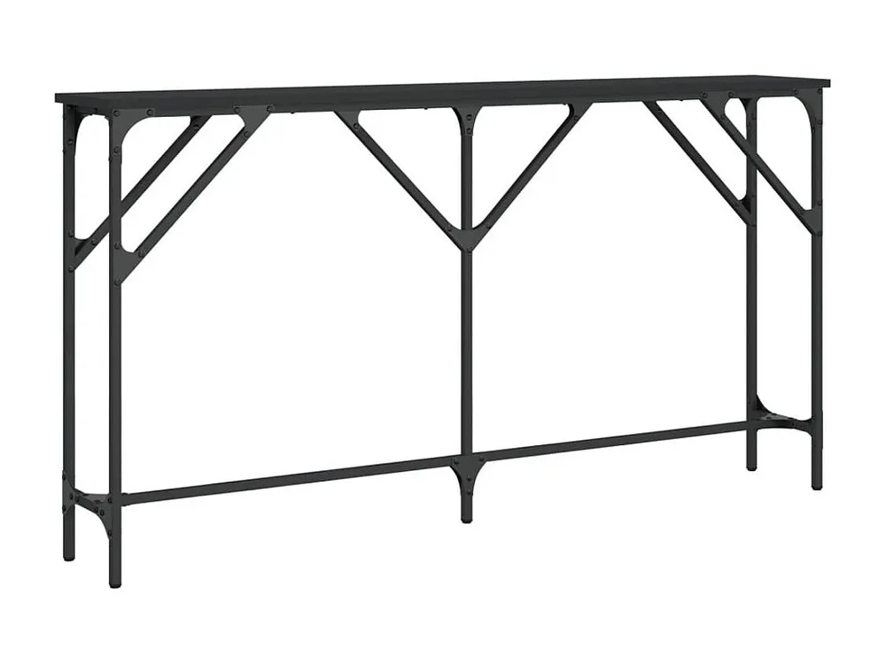 Mesa consola 140x23x75 cm derivados de madeira preto