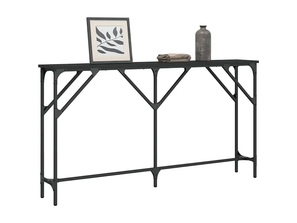 Mesa consola 140x23x75 cm derivados de madeira preto