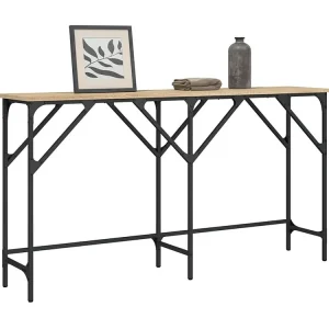 Mesa consola 140x29x75 cm derivados de madeira carvalho sonoma