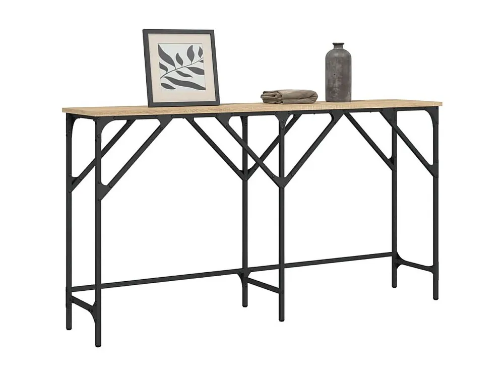 Mesa consola 140x29x75 cm derivados de madeira carvalho sonoma