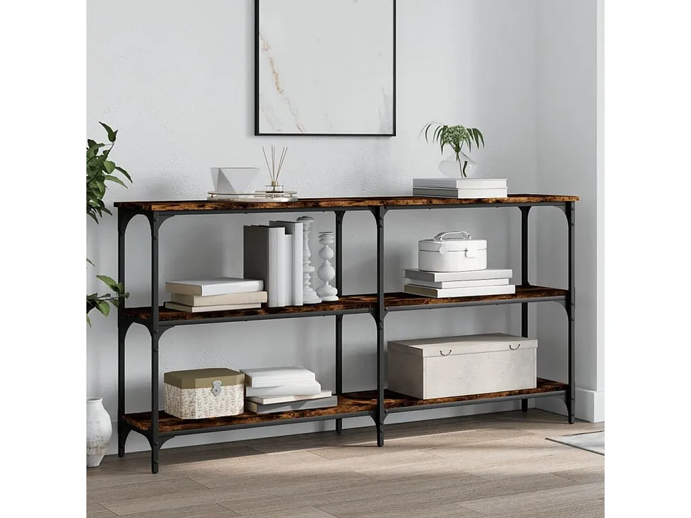 Mesa consola 150x29x75 cm derivados de madeira carvalho fumado