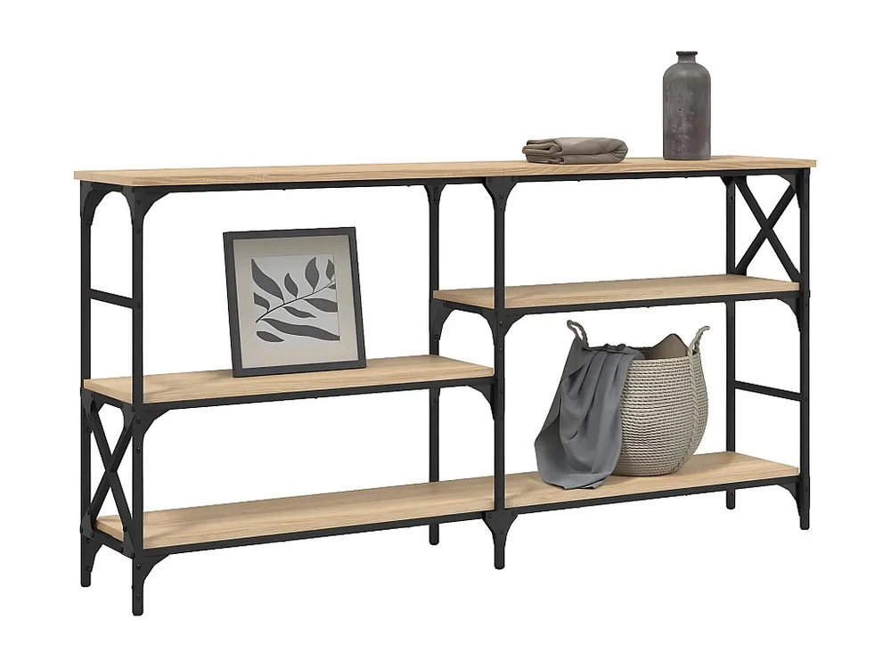 Mesa consola 150x29x76,5 cm derivados madeira carvalho sonoma