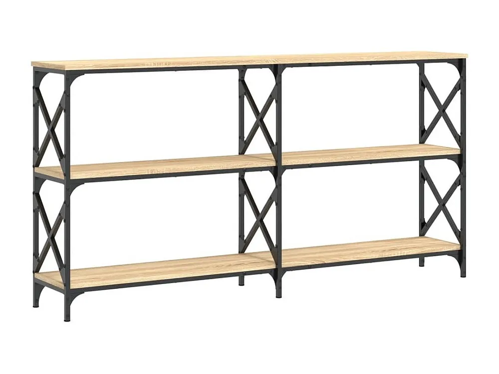 Mesa consola 156x28x80,5cm derivados de madeira carvalho sonoma