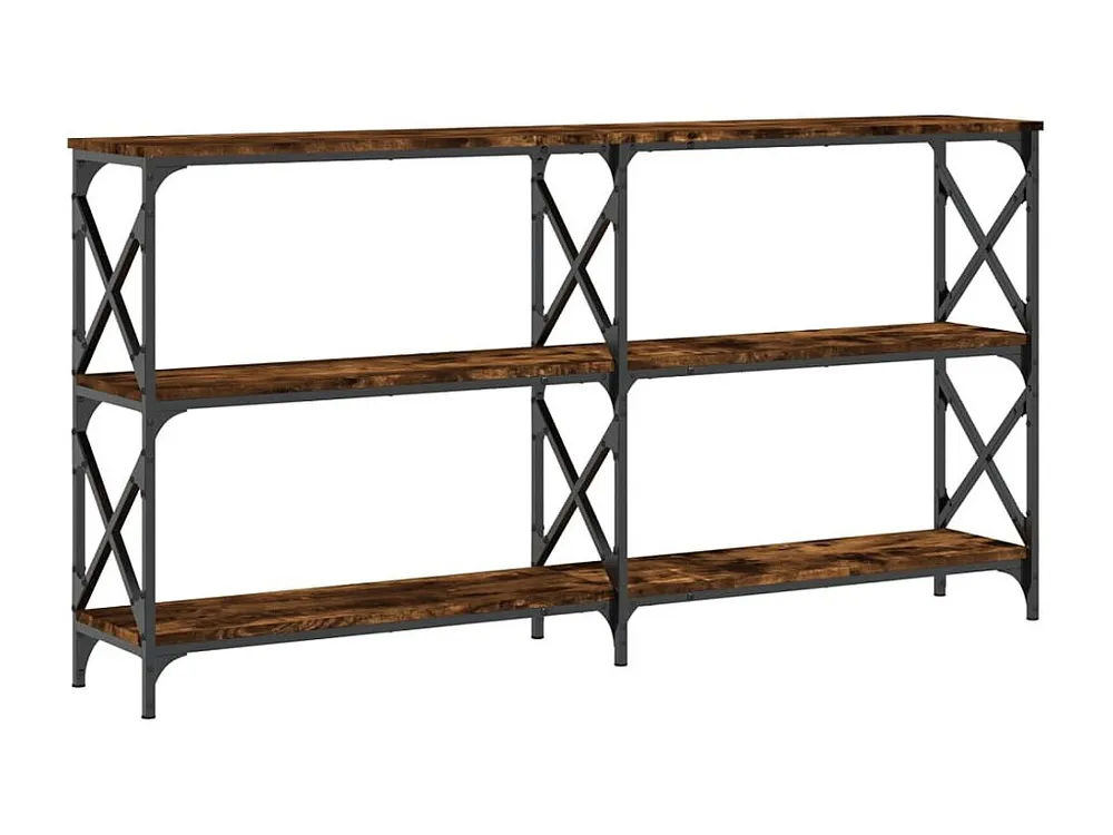 Mesa consola 156x28x80,5cm derivados de madeira carvalho fumado