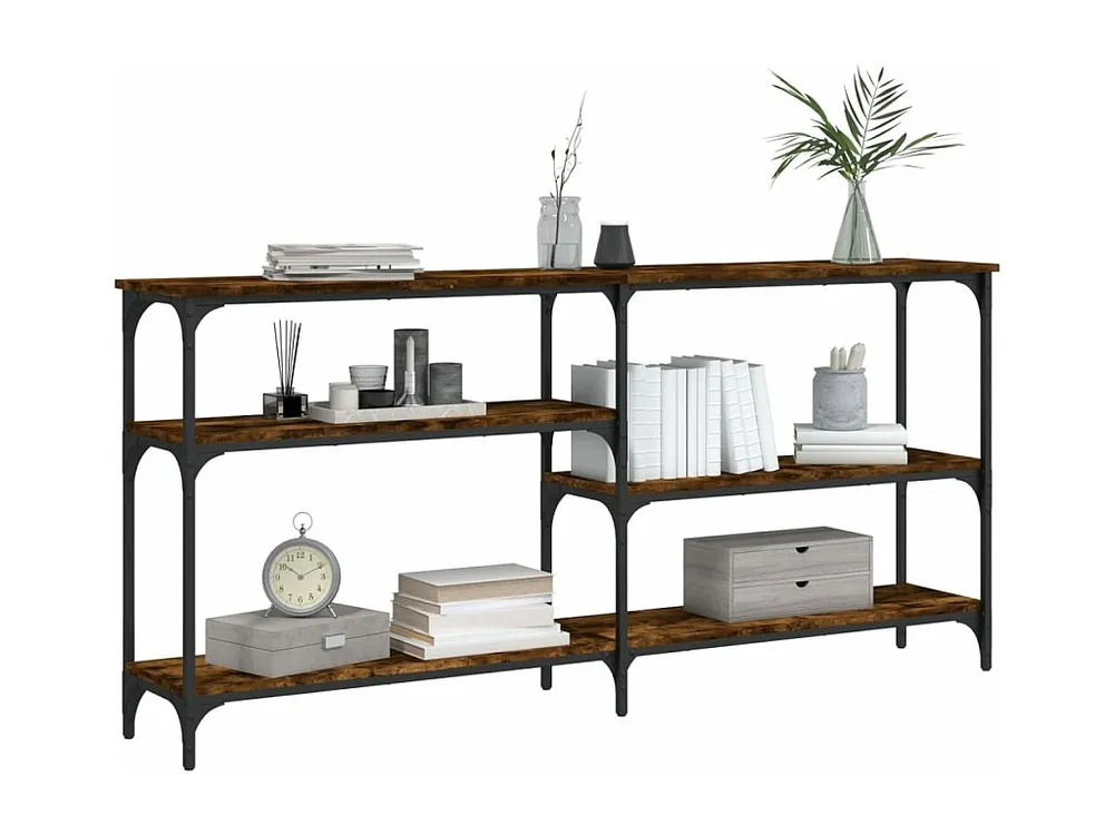 Mesa consola 160x29x75 cm derivados de madeira carvalho fumado