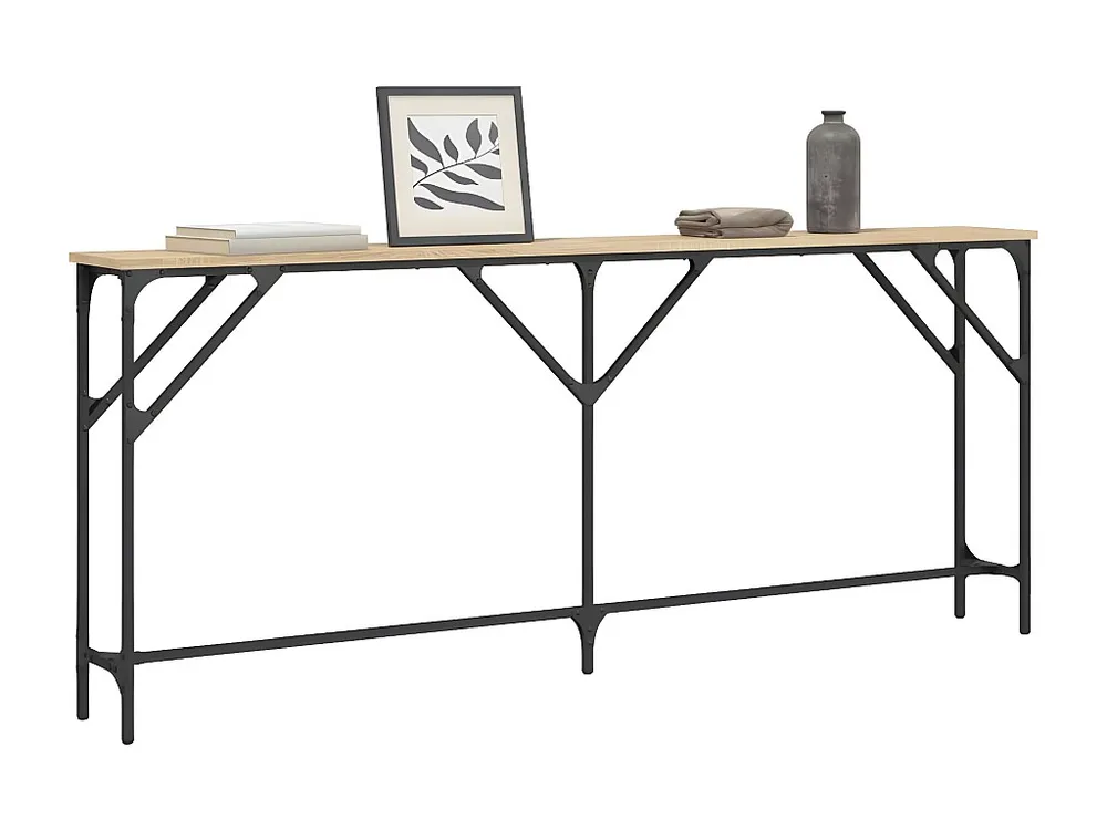 Mesa consola 180x23x75 cm derivados de madeira carvalho sonoma