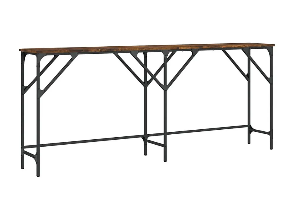 Mesa consola 180x29x75 cm derivados de madeira carvalho fumado
