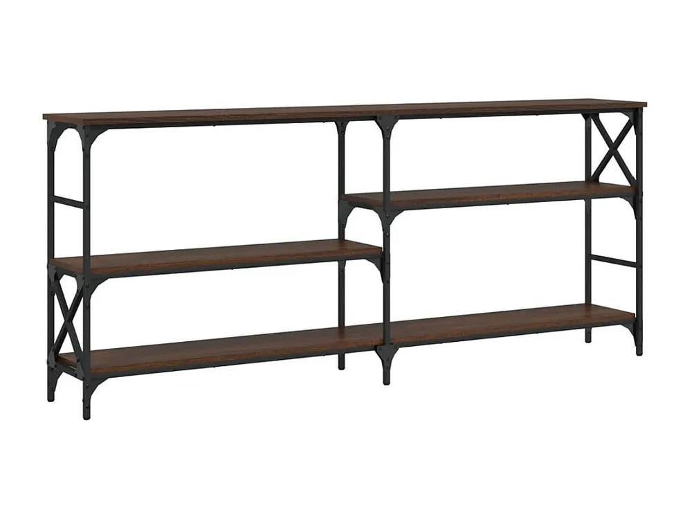 Mesa consola 180x29x76,5 cm derivados madeira carvalho castanho