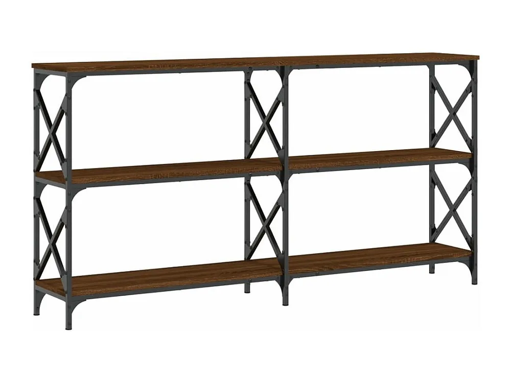 Mesa consola 200x28x80,5 cm derivados madeira carvalho castanho