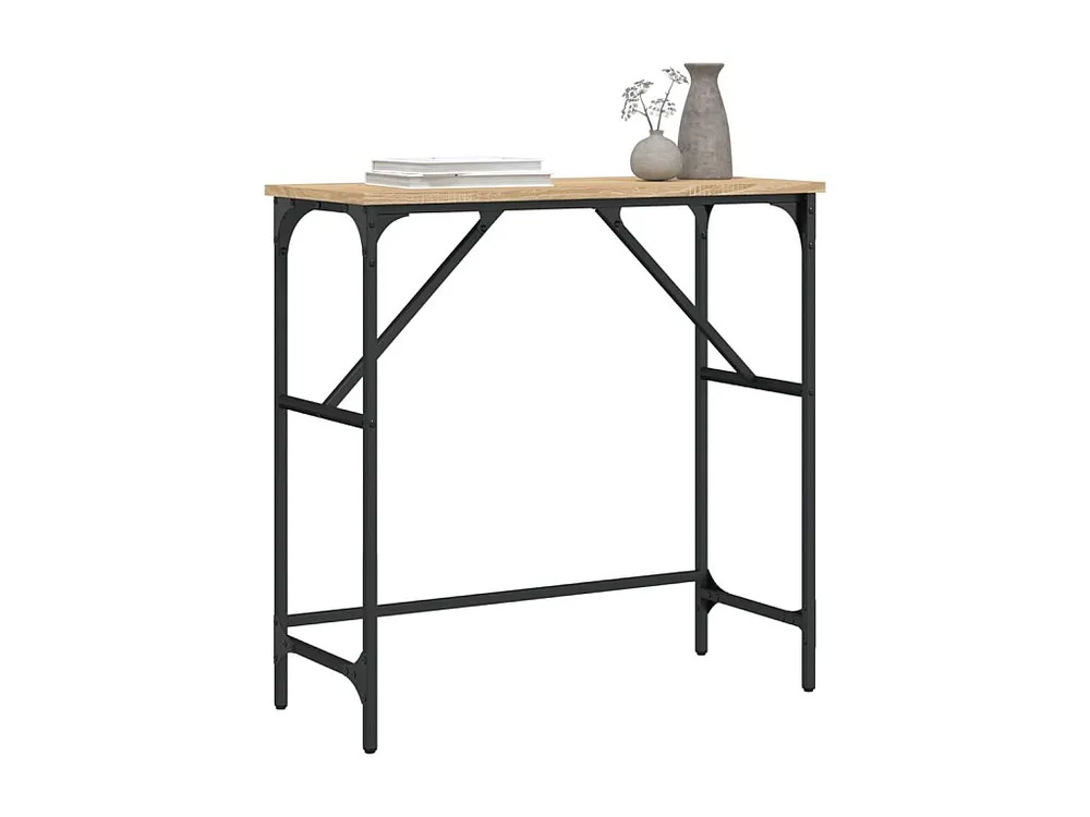 Mesa consola 75x32x75 cm derivados de madeira carvalho sonoma