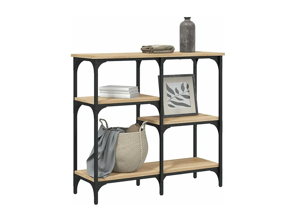 Mesa consola 80x29x75 cm derivados de madeira carvalho sonoma