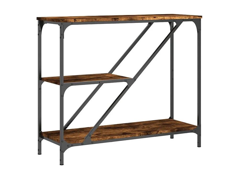 Mesa consola 88,5x30x75 cm derivados de madeira carvalho fumado