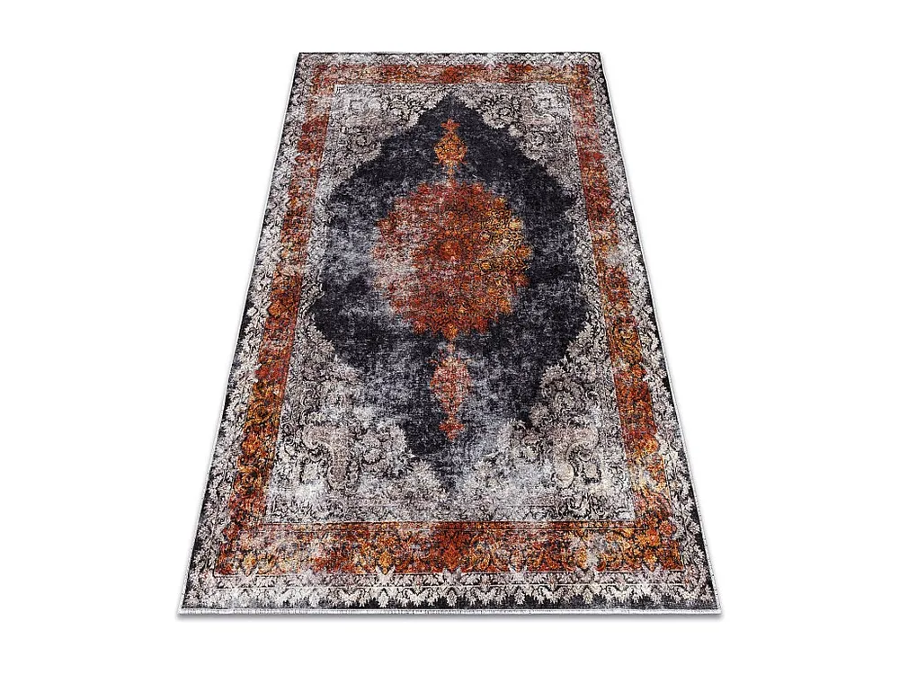 MIRO 51186.808 Tapete Roseta, quadro antiderrapante - azul sombrio / co 120x170 cm