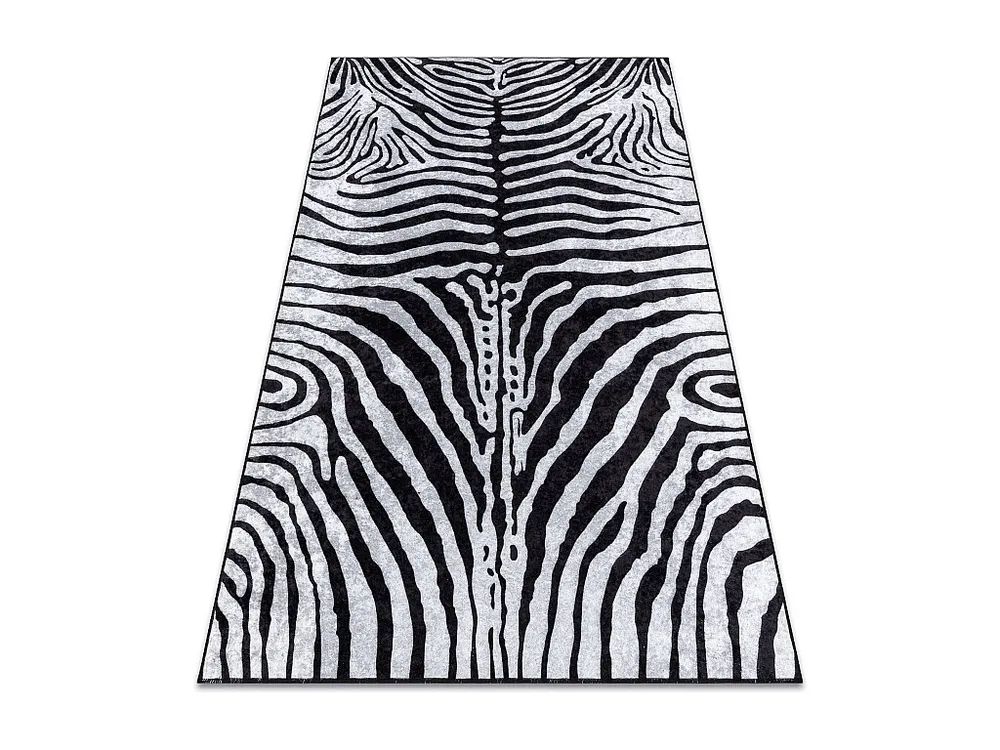 MIRO 51331.803 Tapete Zebra antiderrapante - preto / branco 80x150 cm