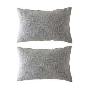 Pacote de capas de almofada Guy Laroche Tevere-b 30x50 (2) cinza
