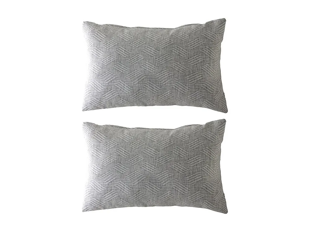 Pacote de capas de almofada Guy Laroche Tevere-b 30x50 (2) cinza