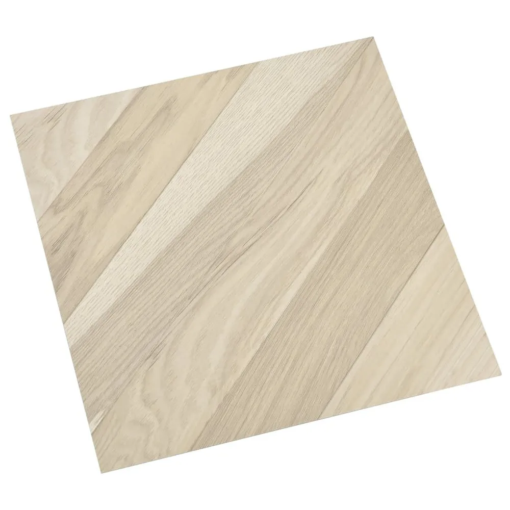 Tábuas soalho autoadesivas 20 pcs 1,86 m² PVC bege às riscas