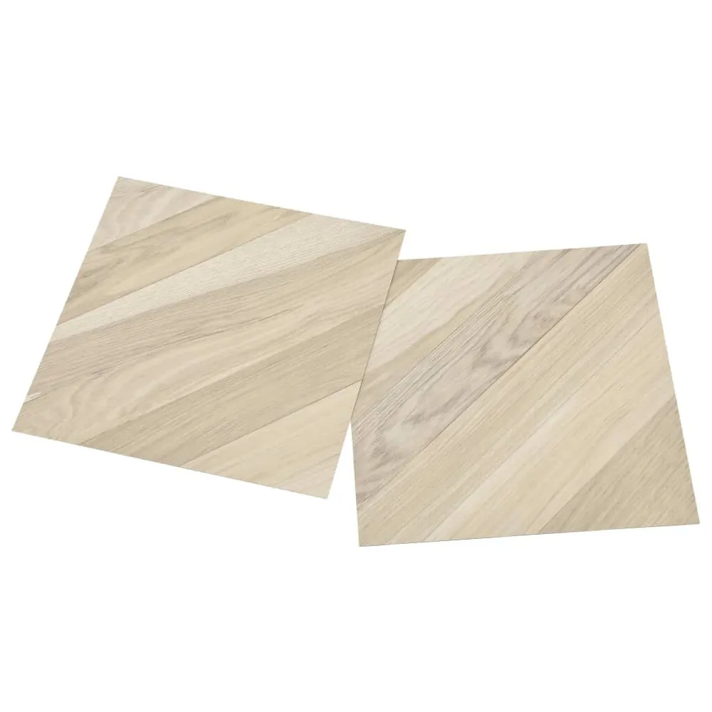 Tábuas soalho autoadesivas 20 pcs 1,86 m² PVC bege às riscas