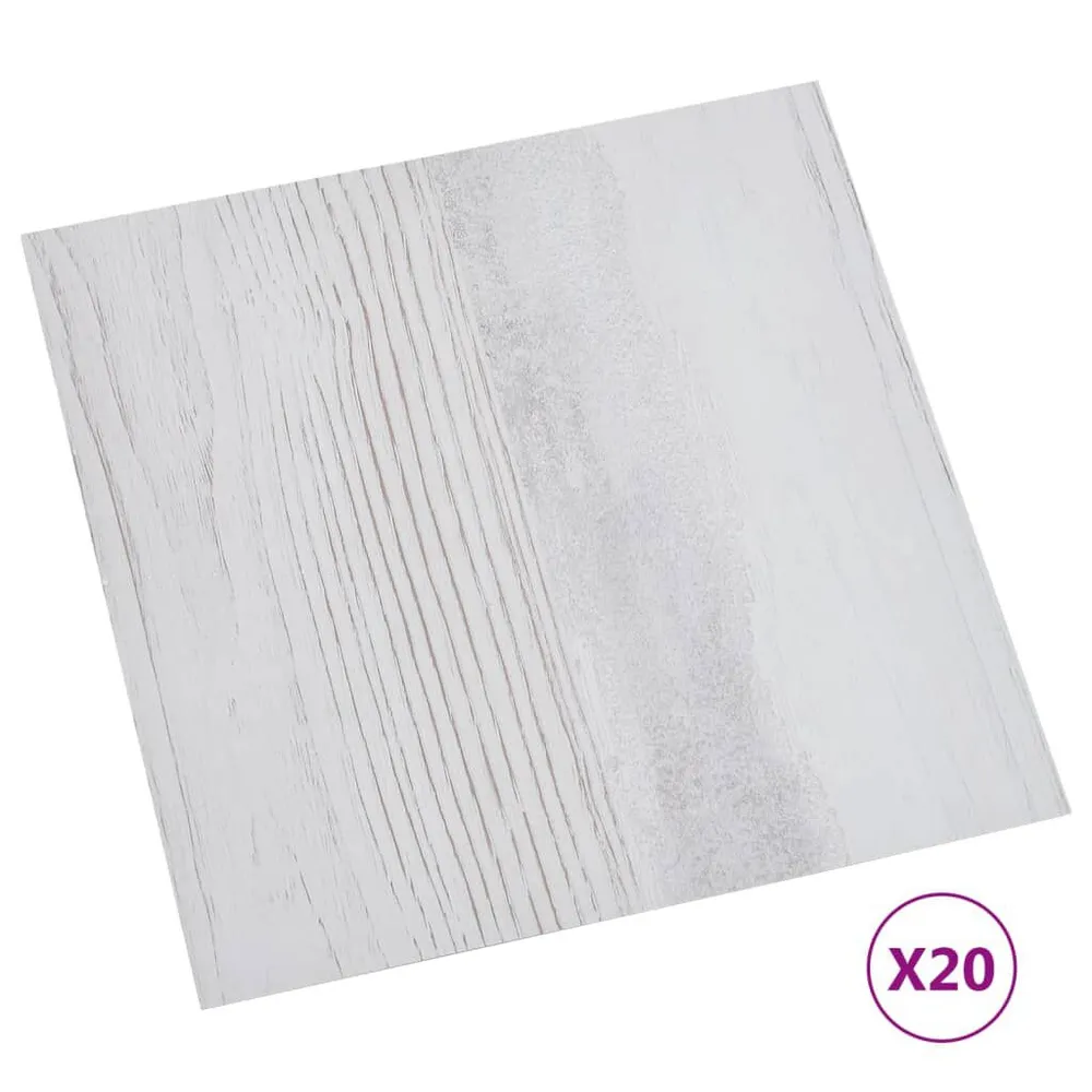 Tábuas de soalho autoadesivas 20 pcs 1,86m² PVC cinzento-claro